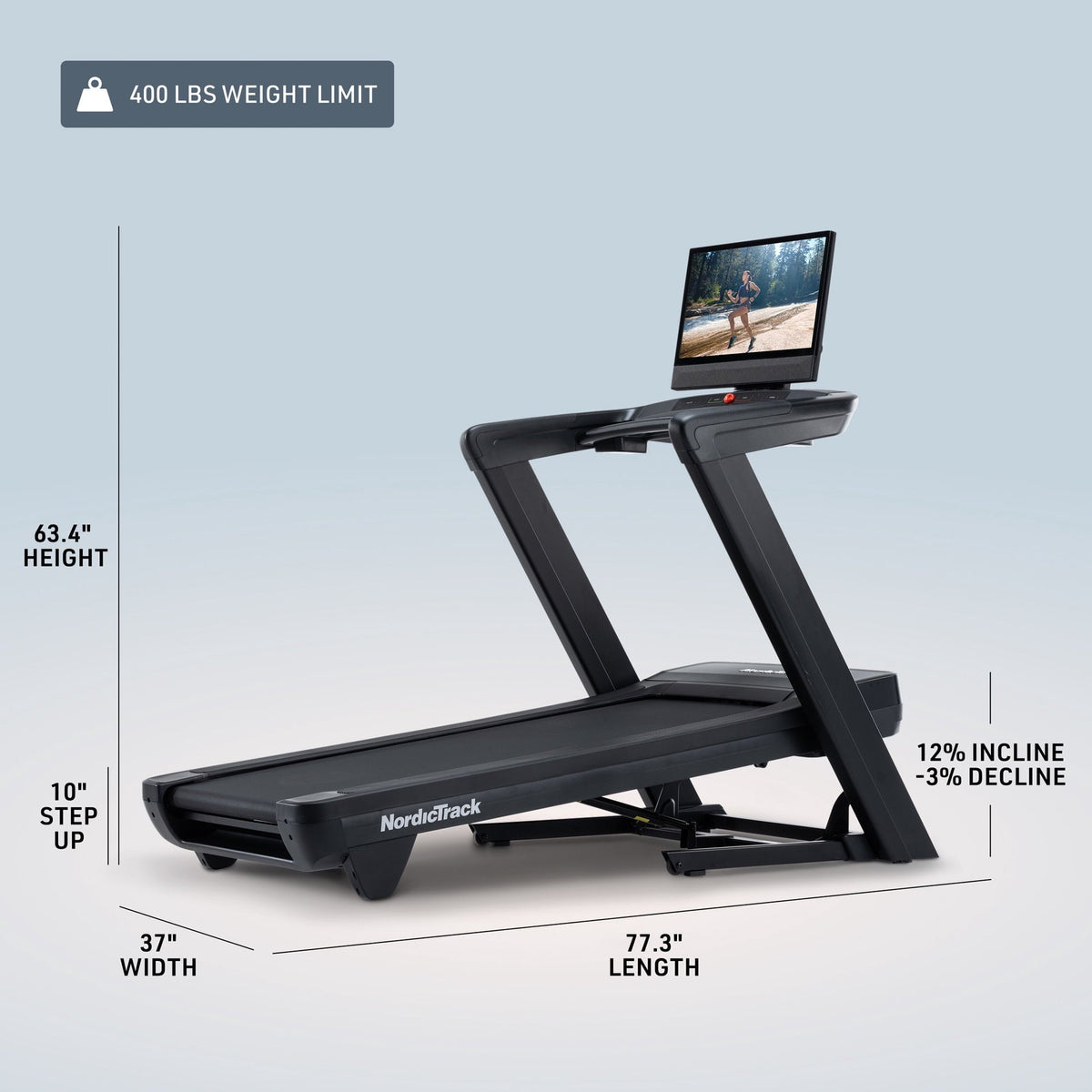 NordicTrack Commercial 2450 Treadmill with 24" Pivoting Touchscreen; Perfect for All Fitness Levels; Improves Endurance, Mobility, and Strength
