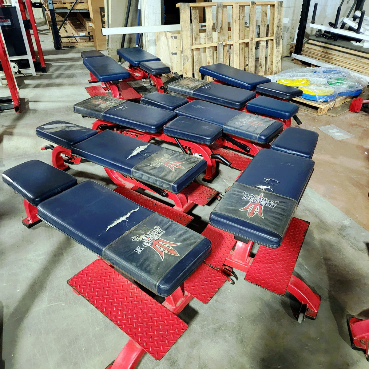 Adjustable Wilder Fitness Weight Benches with Spotter Stands
