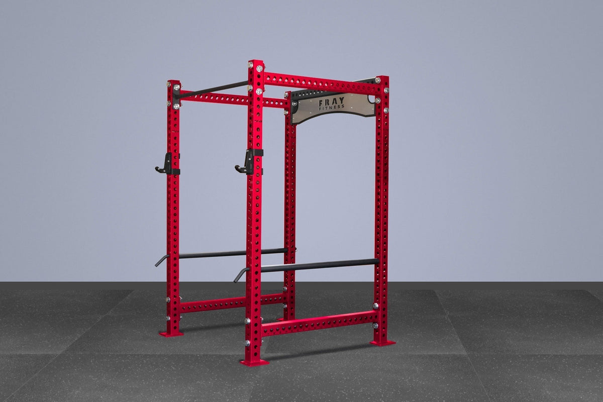 CLEARANCE NEW Commercial Grade 3x3 Squat Rack Power Rack with 1" Holes Red