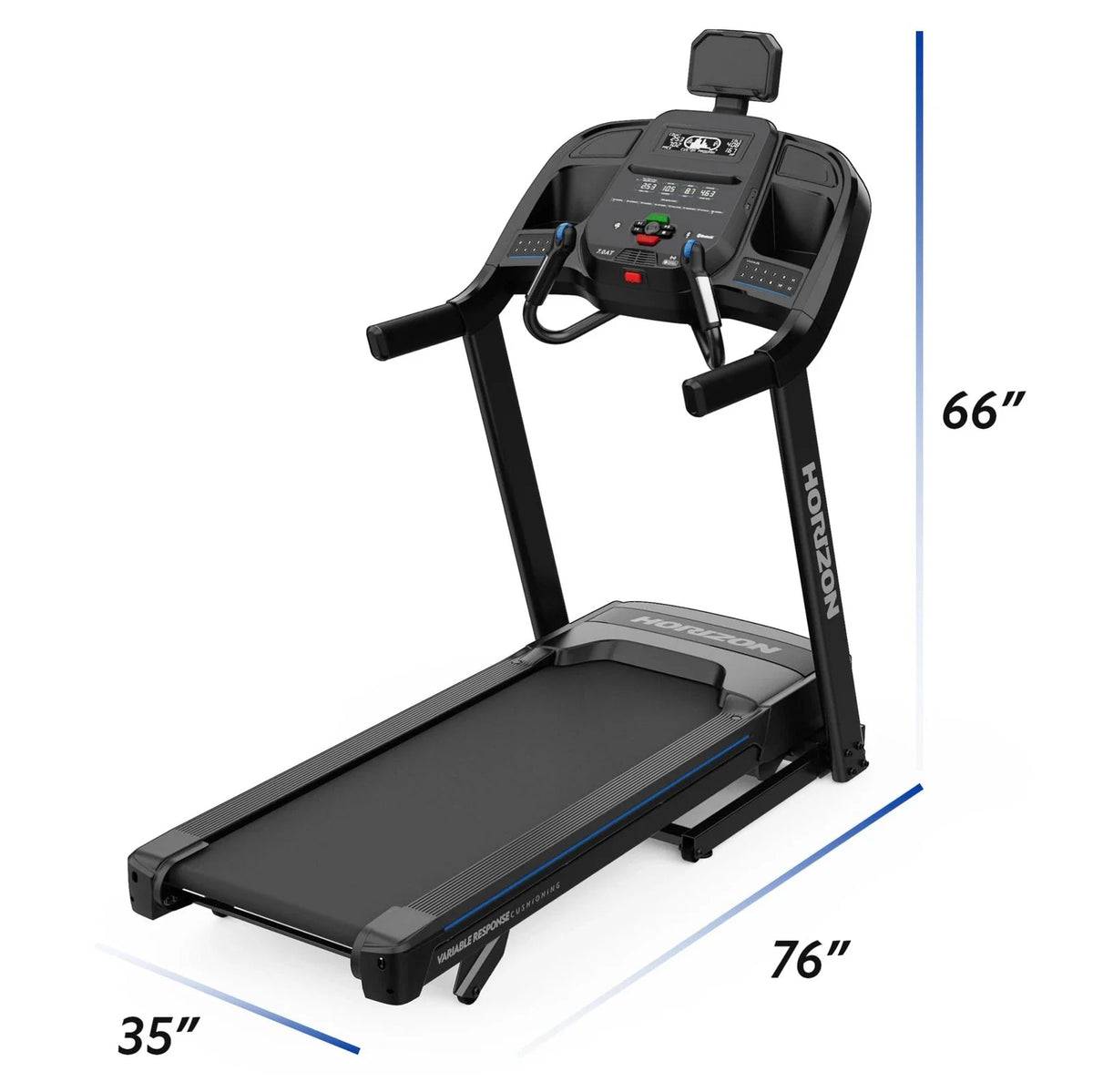 Horizon Fitness 7.0AT Treadmill, Black, Heavy Duty, LCD Display, Built-in Spe...