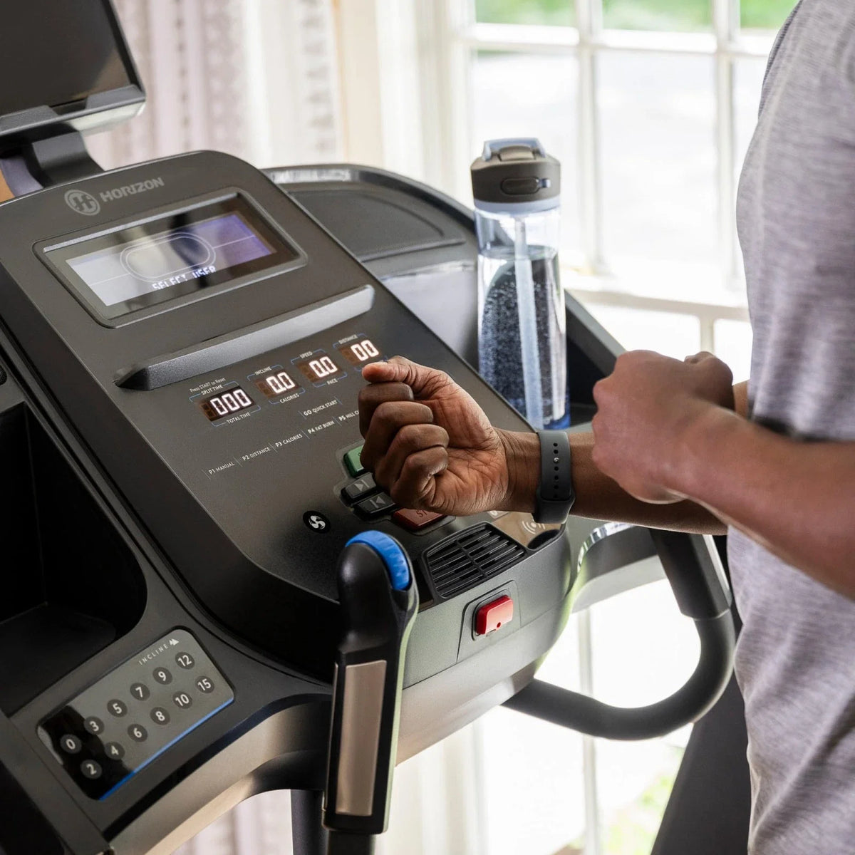 Horizon Fitness 7.0AT Treadmill, Black, Heavy Duty, LCD Display, Built-in Spe...
